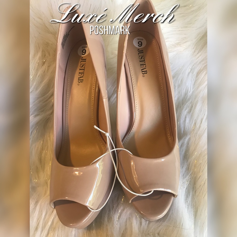 👠JustFab High Society Open Toe Platform Pumps - Picture 2 of 7